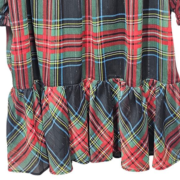 J. Crew Cinched-Waist Dress Stewart Tartan Holiday Plaid Size S - Picture 3 of 12